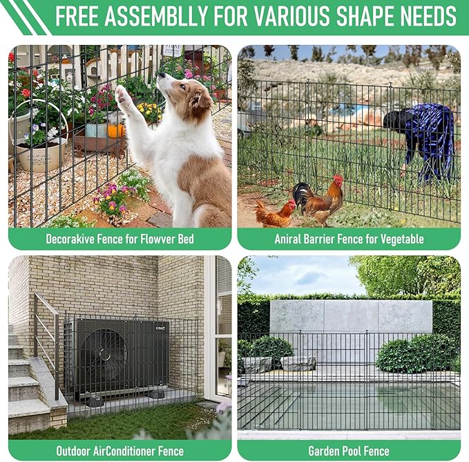 10 Panels Garden Fence Dog Fence Outdoor - Image 6