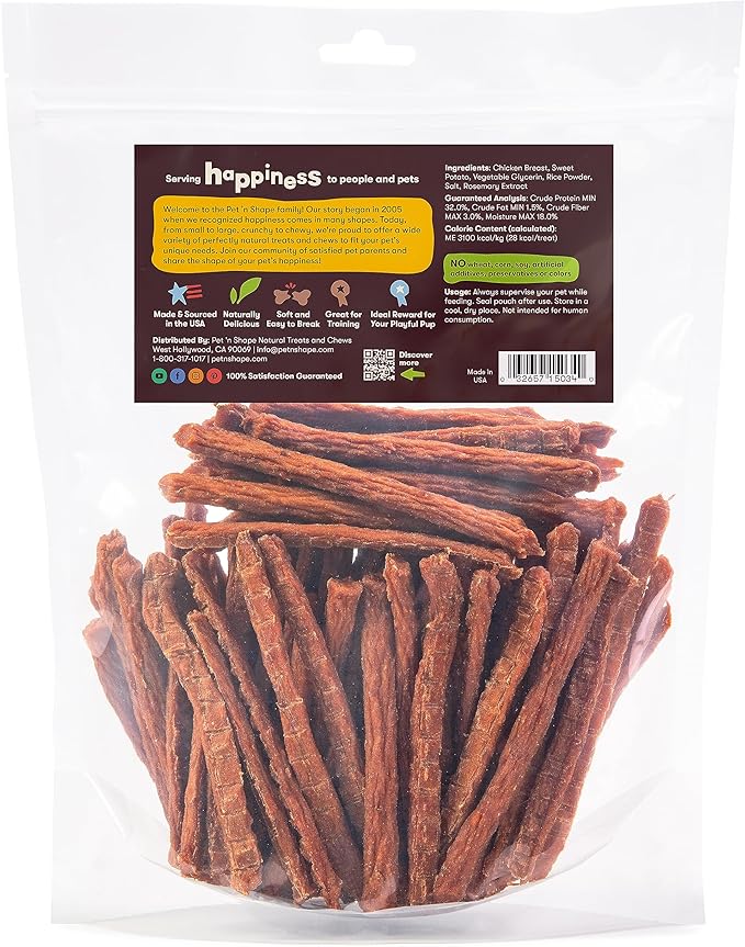 Pet 'n Shape Chik 'n Sweet Potato Stix – Made and Sourced in The USA- Natural - Image 2