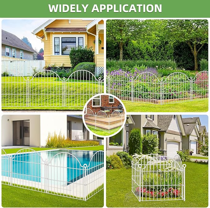 10 Panels No Dig Decorative Garden Fence - Image 4