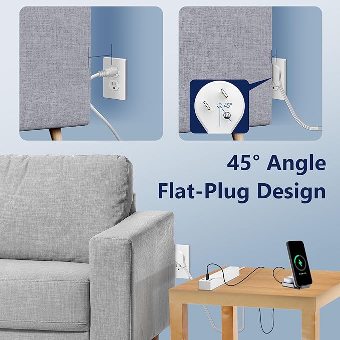 LIDER Outlet Extender with 3 Receptacles, USB Type-A, and 2 USB Type-C Port - Image 5