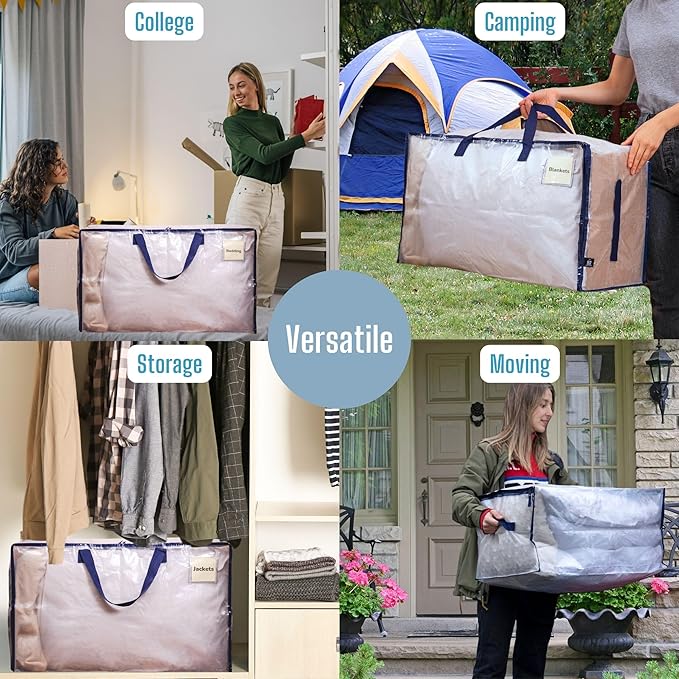 VENO 2 Pack Moving Bags and Large Christmas Decoration Storage Bins - Image 7