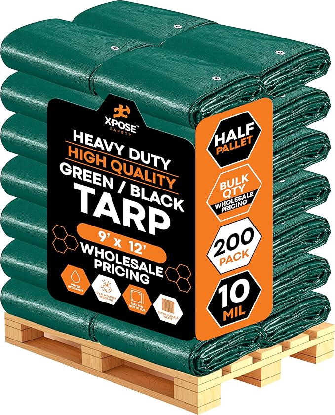Heavy Duty Poly Tarp 9' x 12' by XposeSafety