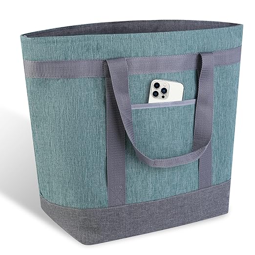 Insulated Reusable Tote Bag for Grocery Shopping for Women/Men, Waterproof by CIVJET