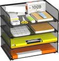 YINGHUA 4-Pack Metal Mesh Stackable Paper Letter Trays Organizer by Unknown