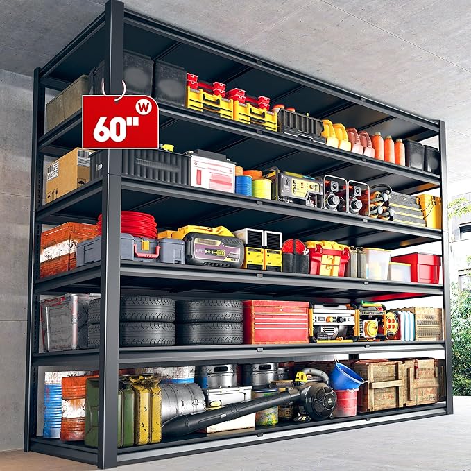 REIBII 84“H Garage Shelving Heavy Duty Storage Shelves 3500 LBS Adjustable - Image 4