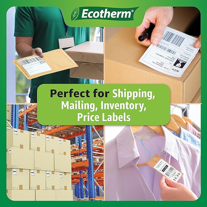 4" x 2" Thermal Labels | 6 Rolls | 7500 Labels | fits Zebra, Offnova Thermal - Image 7