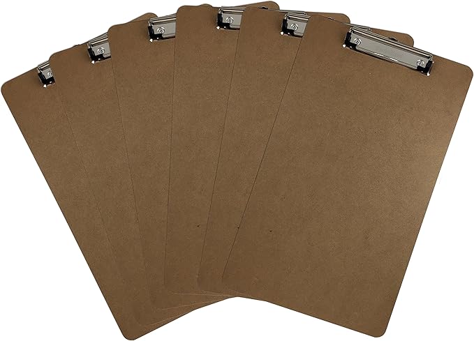 Trade Quest Legal Size Clipboard 9'' x 15.5'' Low Profile Clip Hardboard Single - Image 5