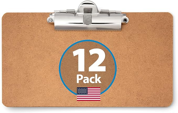 Officemate 5" x 9" Clipboard for Receipts, Low Profile Metal Clip & Pen Holder by Officemate