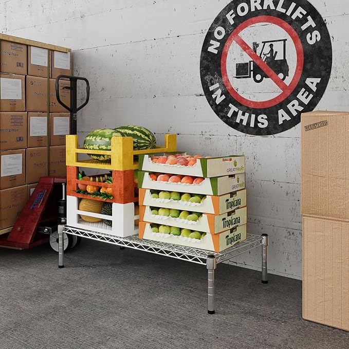 18" Deep x 36" Wide x 8" Height 1-Tier Wire Shelving Kit | NSF Commercial - Image 5