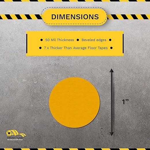 Mighty Line 1" Solid Dot Shaped Floor Marking Tape - Image 3