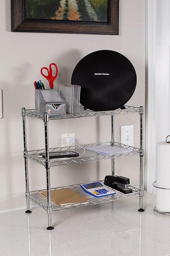 Internet's Best 3-Tier Compact Wire Utility Shelving Unit - Image 7