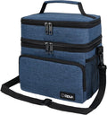 opux Insulated Lunch Bag for Men Women, Large Dual Compartment Cooler Bag by OPUX