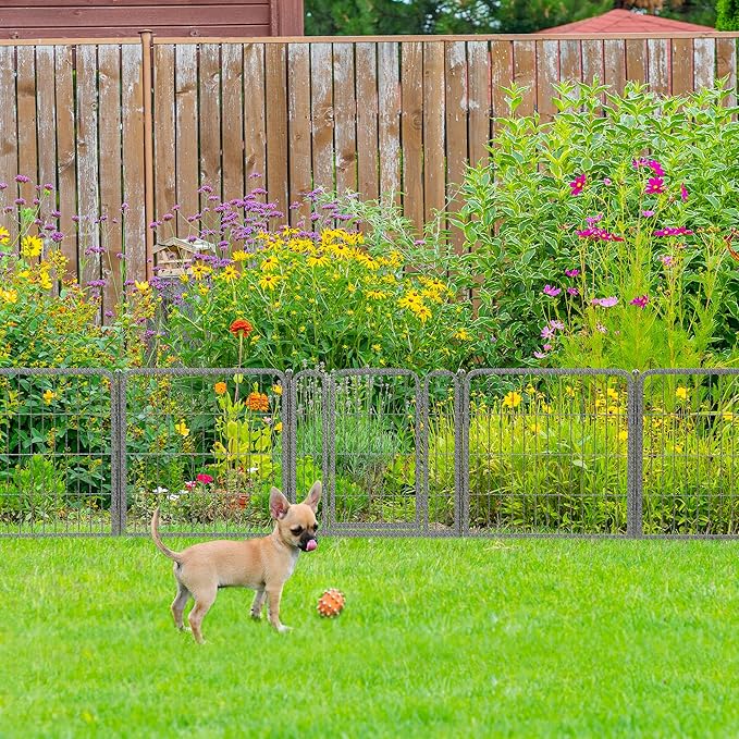 FXW Garden Fence Outdoor for The Yard – 24in x 15.2ft Heavy Duty Metal Animal - Image 3