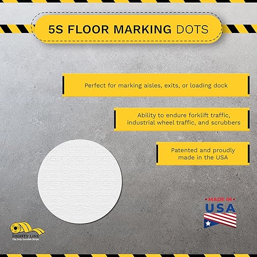 Mighty Line 3/4" Solid Dot Shaped Floor Marking Tape - Image 2