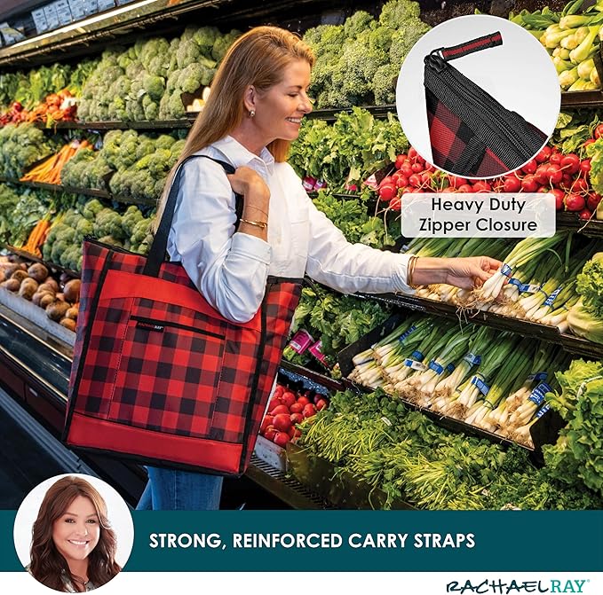 Rachael Ray Chillout Soft Cooler Bag, Large Reusable Insulated Grocery Bag - Image 7