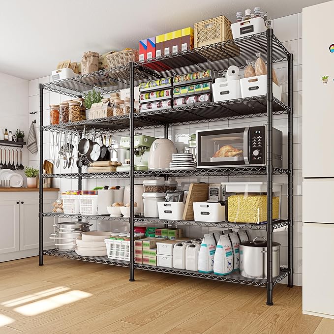 REIBII1450LBS Metal Shelving Unit Storage Shelves 5 Tier Wire Shelving 58.1''W - Image 2