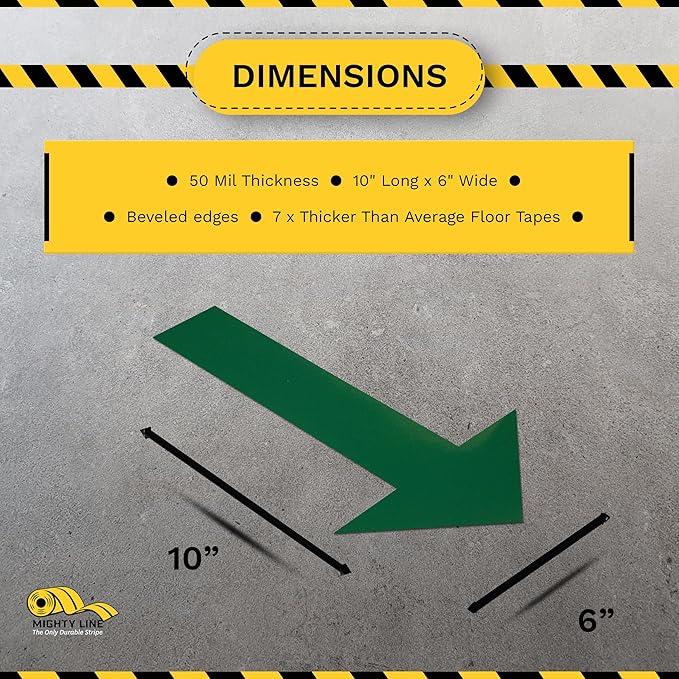 Mighty Line Solid Arrows Directional Sticker Sign Floor Marking Tape - Image 3