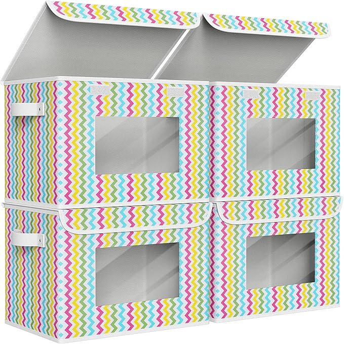 Univivi Fabric Foldable Storage Boxes Large Collapsible Stackable Storage Bins by Univivi