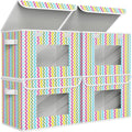 Univivi Fabric Foldable Storage Boxes Large Collapsible Stackable Storage Bins by Univivi