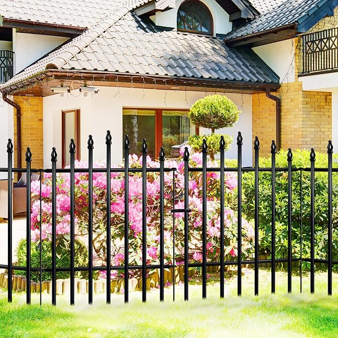 Metal Garden Fence 32" H x 24" W 5 Panels 10 Ft Total, Rustproof Animal Barrier - Image 5