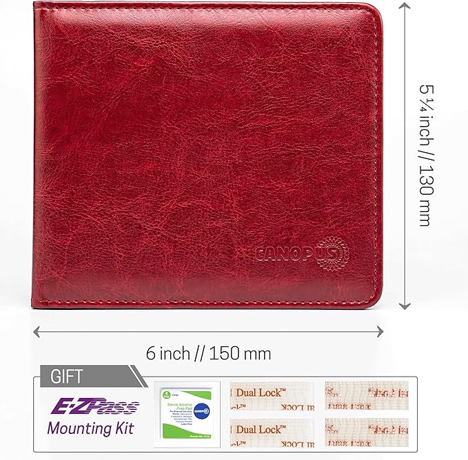 CANOPUS Car Registration and Insurance Holder, PU Leather Card Holder, Vehicle - Image 7