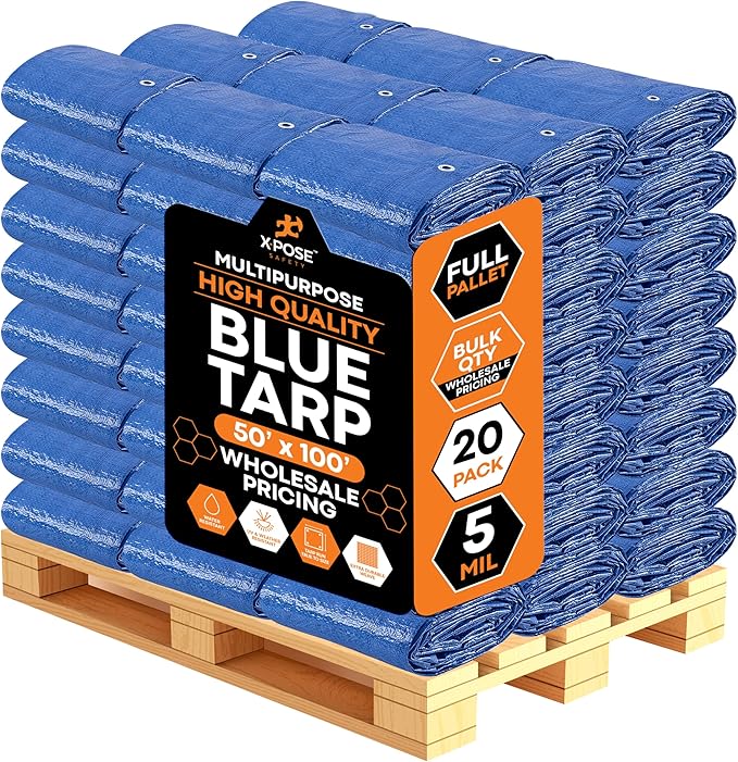 Better Blue Poly Tarp 50' x 100' by XposeSafety