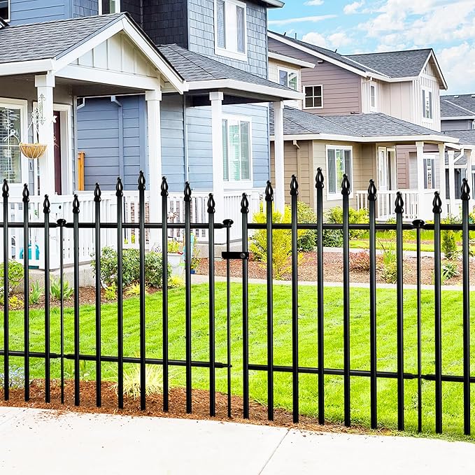 Metal Garden Fence 32" H x 24" W 5 Panels 10 Ft Total, Rustproof Animal Barrier - Image 4