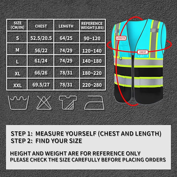 BeautyWill Custom Logo Safety Vest Class 2 High Visibility Reflective Vest - Image 5