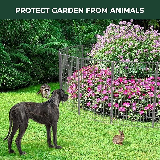 FXW Garden Fence Outdoor for The Yard – 50in x 20.8ft Heavy Duty Metal Animal - Image 3