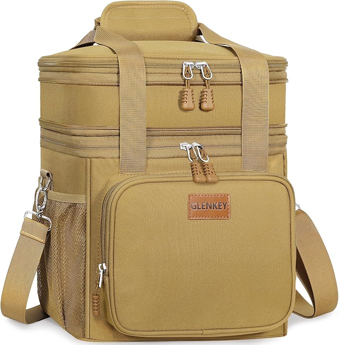 Expandable Large Lunch Box, Insulated Heavy Duty Lunch Bag Waterproof Leakproof by GLENKEY