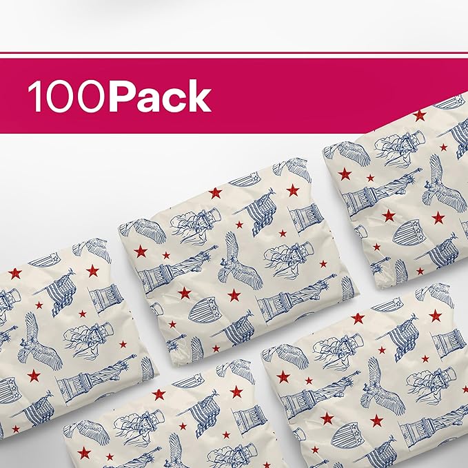 10x13 Poly Mailers – American Patriotic Design – Waterproof, Tear-Resistant - Image 3