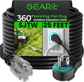 GEARit 360 Rotating Plug Indoor Outdoor Extension Cord Waterproof 25ft by GEARit