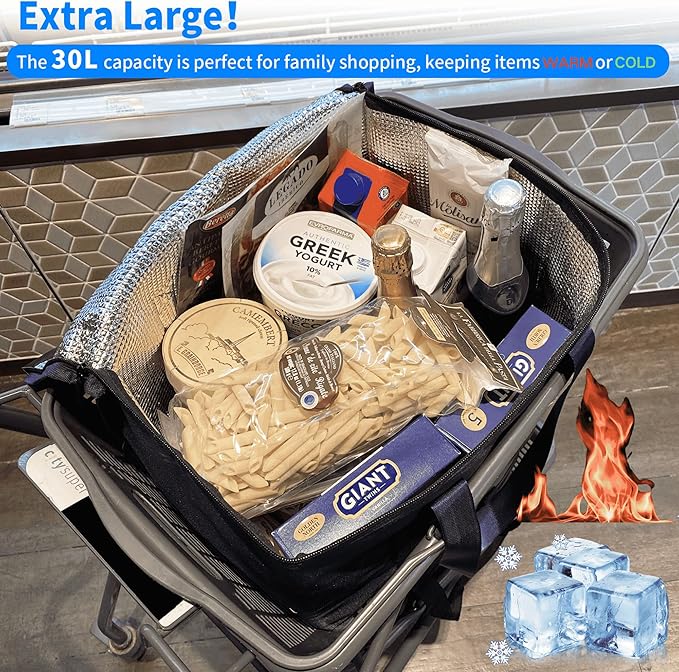 2-Pack Reusable Insulated Grocery Bags - Image 6