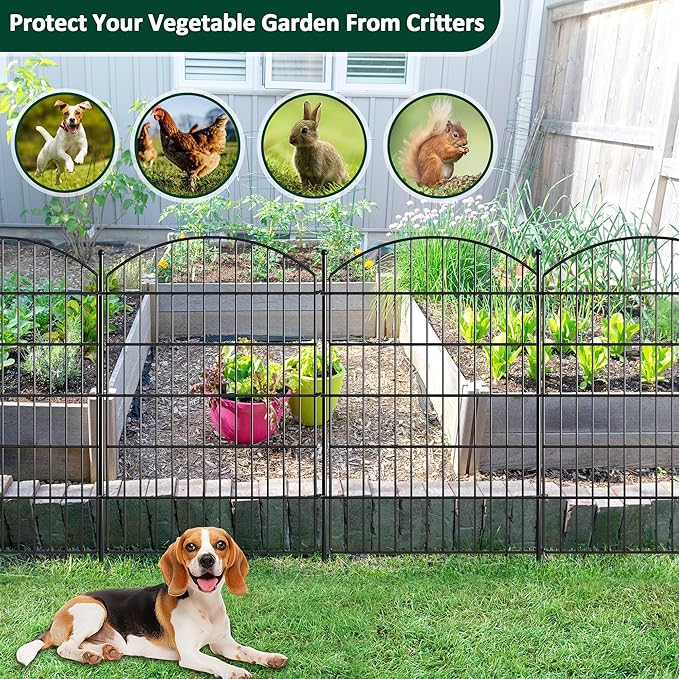 No Dig Dog Fence Outdoor for Yard: Heavy Duty Garden Fence Animal Barrier 10 - Image 2