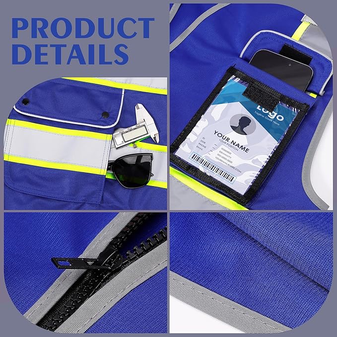 Reflective Safety Vest for Men Women, High Visibility Safety Vest - Image 5