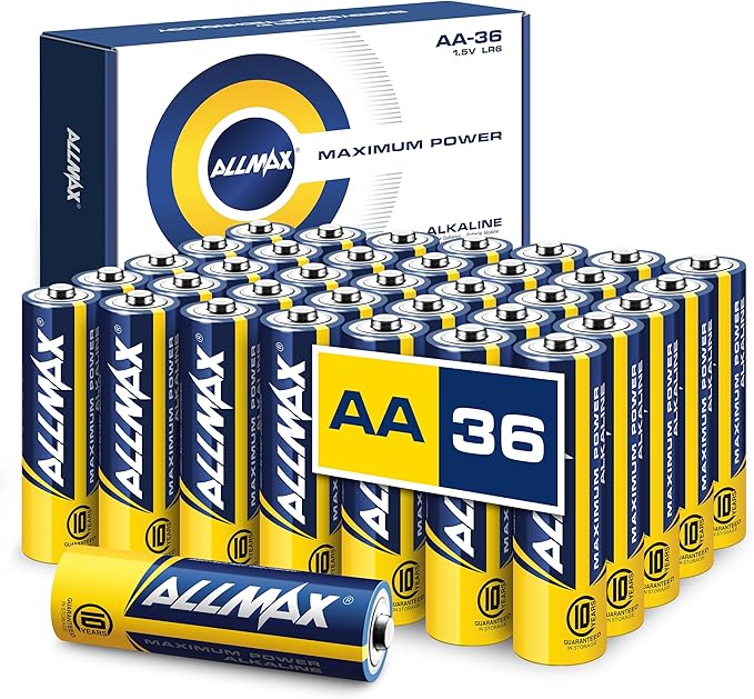 Allmax AA Maximum Power Alkaline Double A Batteries – Ultra Long-Lasting by AllmaxBatteryInc