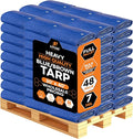 Heavy Blue & Brown Tarp 30' x 40'- Bulk Full Pallet Weatherproof, Wind & Sun by XposeSafety