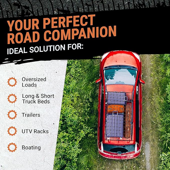 Truck Bed Cargo Net – 4 x 6 Foot, Heavy-Duty Elastic Mesh - Image 6