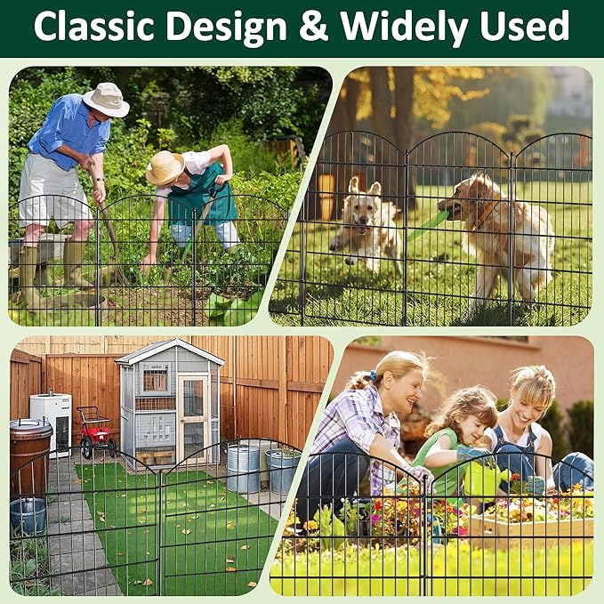 No Dig Dog Fence Outdoor for Yard: Heavy Duty Garden Fence Animal Barrier 10 - Image 6