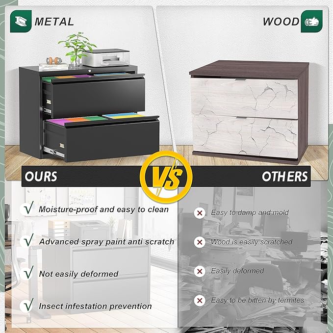 Superday Metal Lateral File Cabinet - Image 6