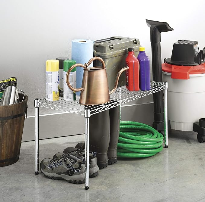 Whitmor 1 Tier Shelving Units, Wire Rack Storage Organizer - Image 2
