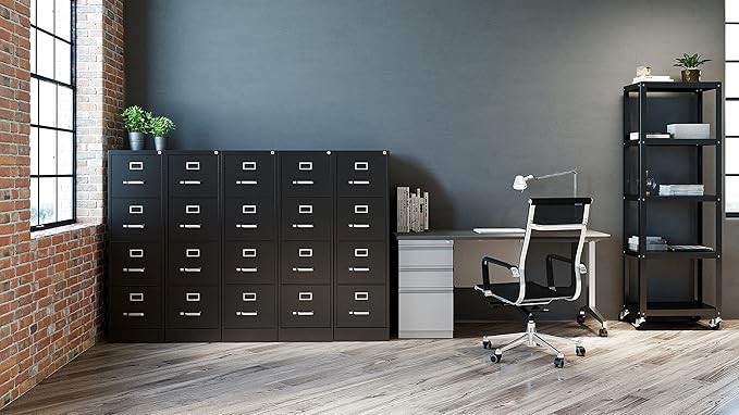Commercial 4 Drawer Letter Width Vertical File Cabinet - Image 2