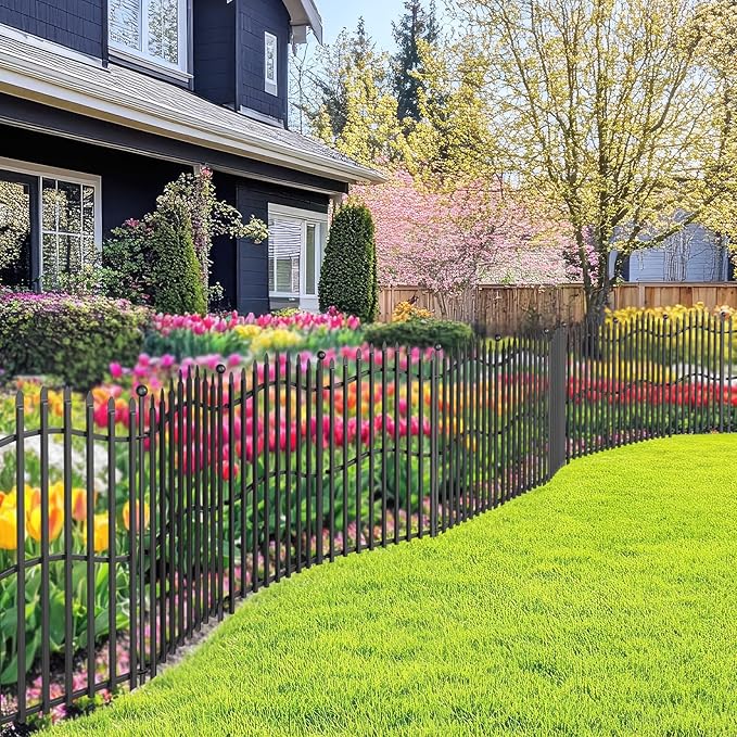 10 Panels No Dig Decorative Garden Fence - 32in H x 22.5ft L - Image 7