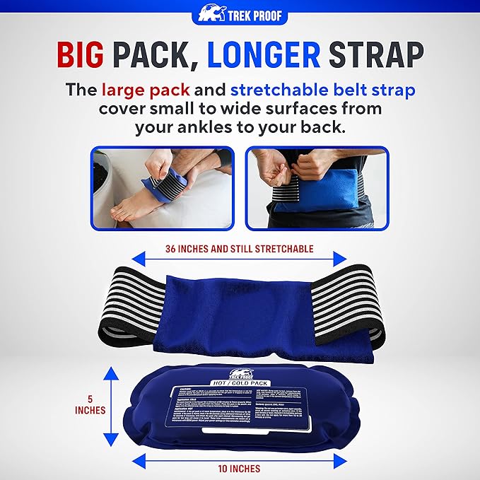 Ice Packs for Injuries Reusable – Hot and Cold Ice Pack Therapy Gel Wrap - Image 4