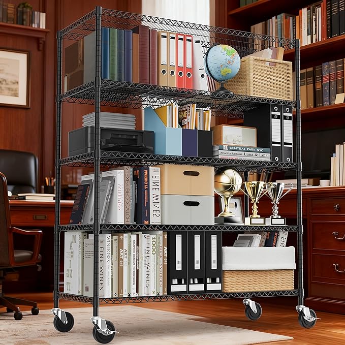 5 Tiers Shelf 3300 lbs Steel Storage Shelving Utility Shelving Unit Steel - Image 6