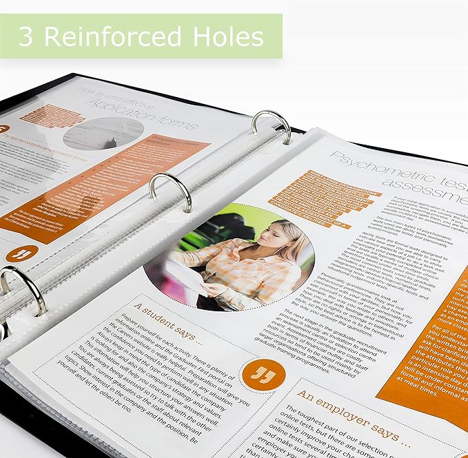 Office Werks Archival-Quality Document Protectors | Reinforced Clear Sheet - Image 5