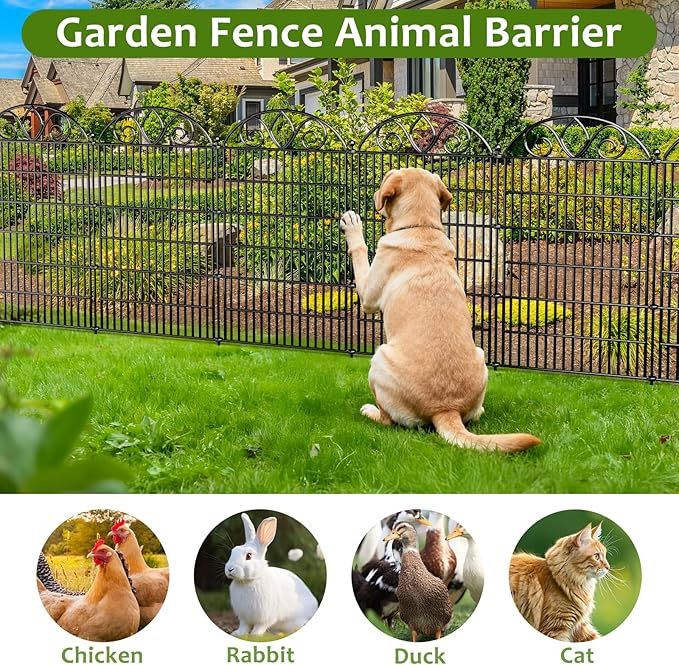 10 Panels No Dig Tall Garden Fence - Image 4