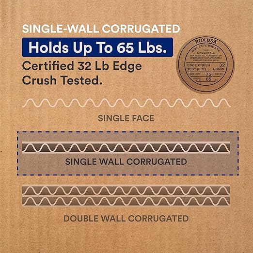 BOX USA Moving Boxes Medium 18"L x 14"W x 12"H 10-Pack | Corrugated Cardboard - Image 4