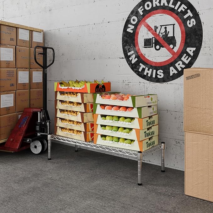 14" Deep x 36" Wide x 8" Height 1-Tier Wire Shelving Kit | NSF Commercial - Image 5