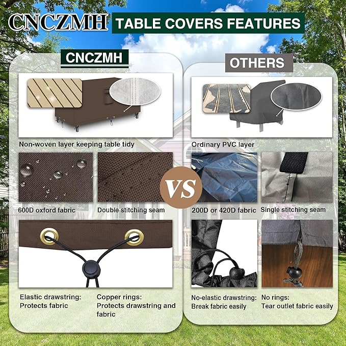 Heavy Duty Patio Furniture Covers Waterproof, 600D Outdoor Furniture Cover - Image 3